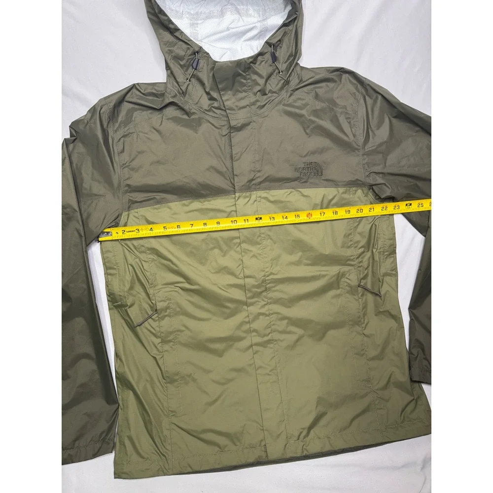 The North Face Venture 2 DryVent Rain Jacket Mens Large Green Two Tone Hooded